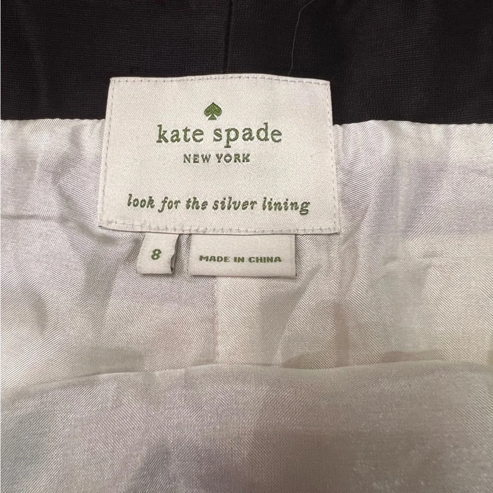 Kate Spade Colorblock Gayle Fit & Flare‎ Cotton Silk Dress Black & Cream Size 8